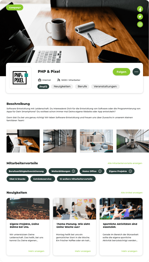 beAzubi - Nachwuchsrekrutierung - Unternehmensprofil - Nachwuchsrekrutierung. Aus der Region, für die Region